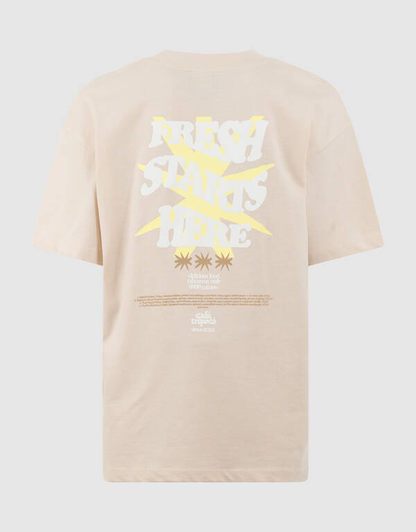 Fresh Artwork T-Shirt Beige SHOEBY BOYS