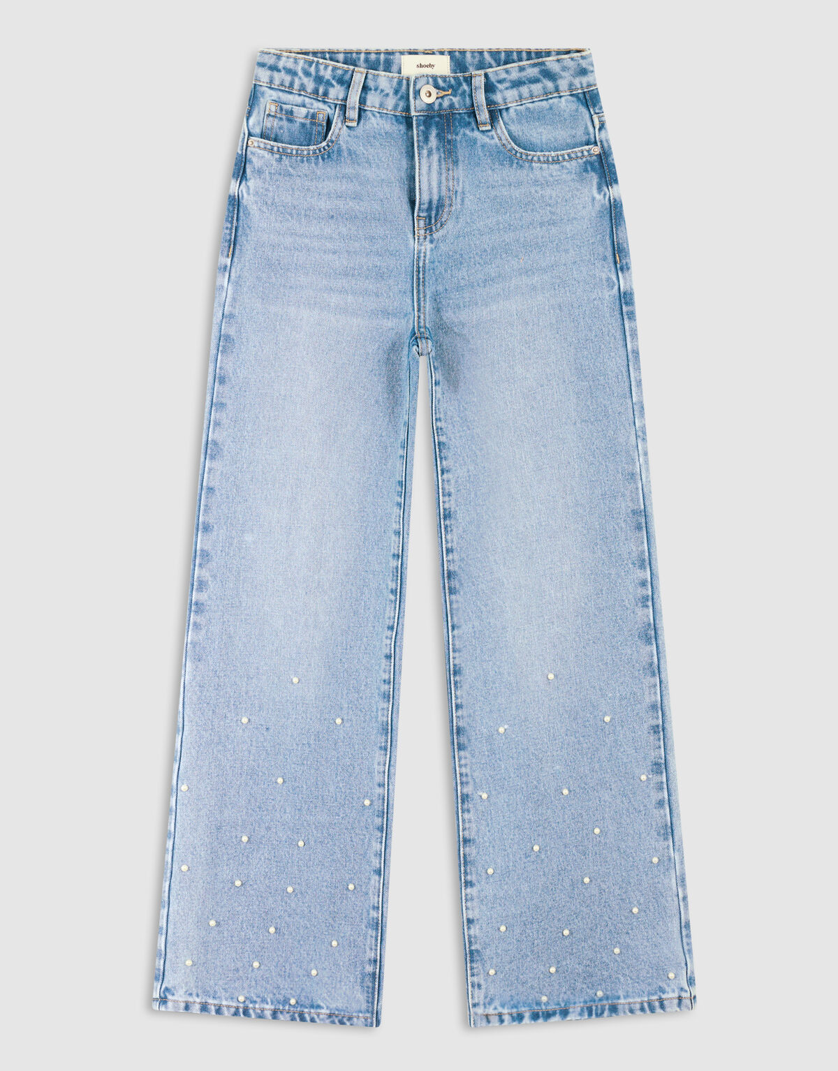 Denim Pearl Straight Fit Jeans Blau SHOEBY GIRLS