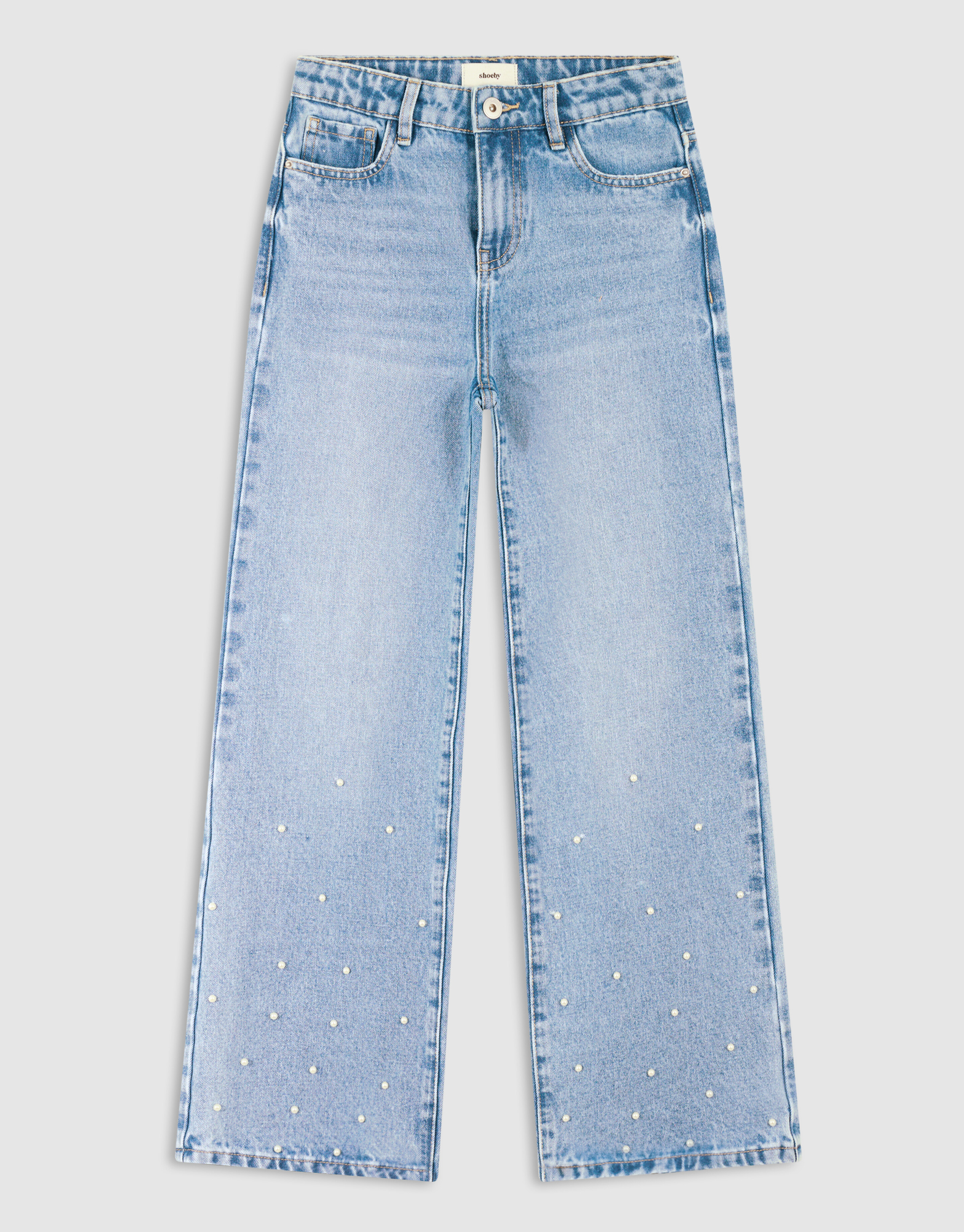 Denim Pearl Straight Fit Jeans Blau SHOEBY GIRLS
