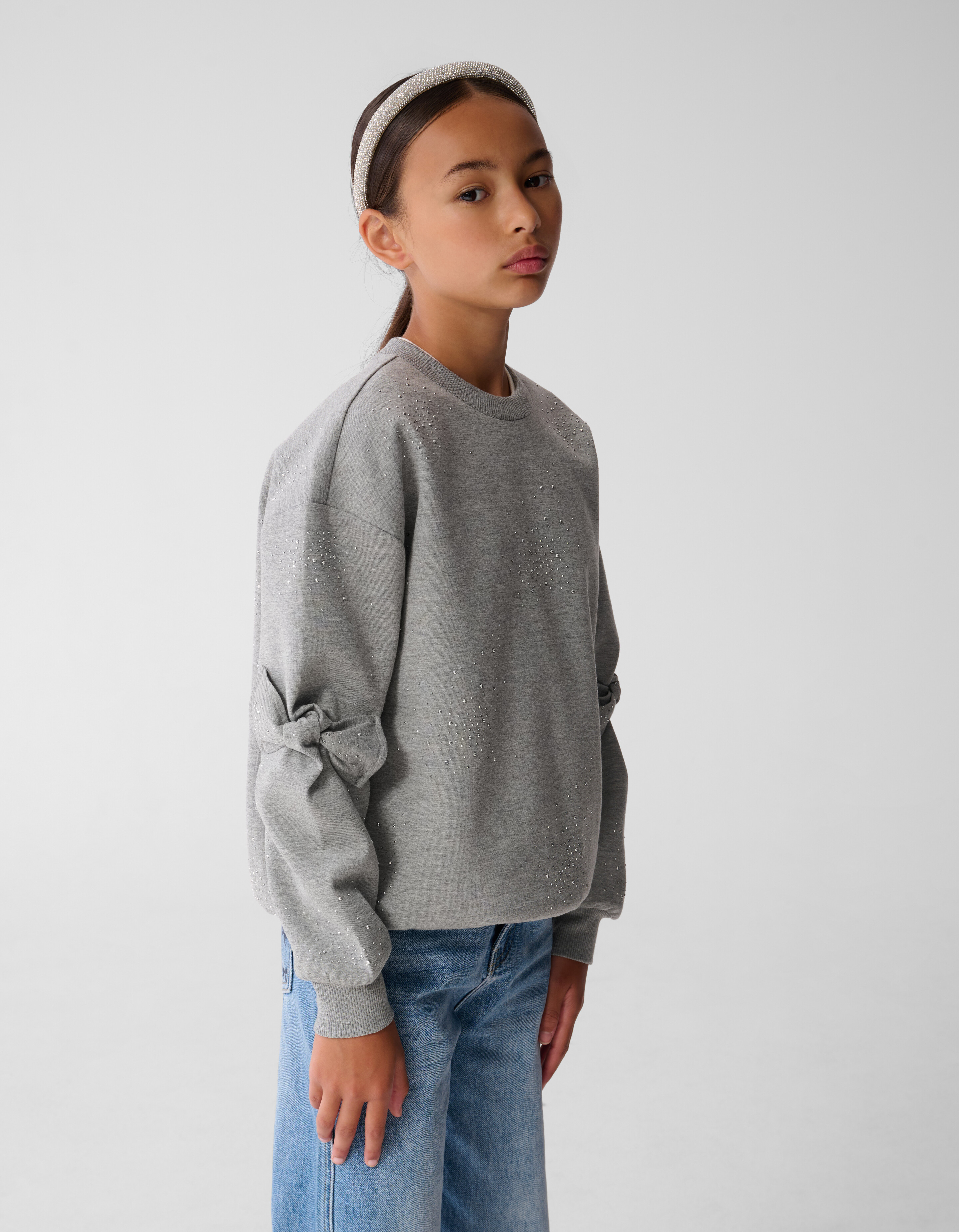 Übergroßer Strickpullover Grau SHOEBY GIRLS