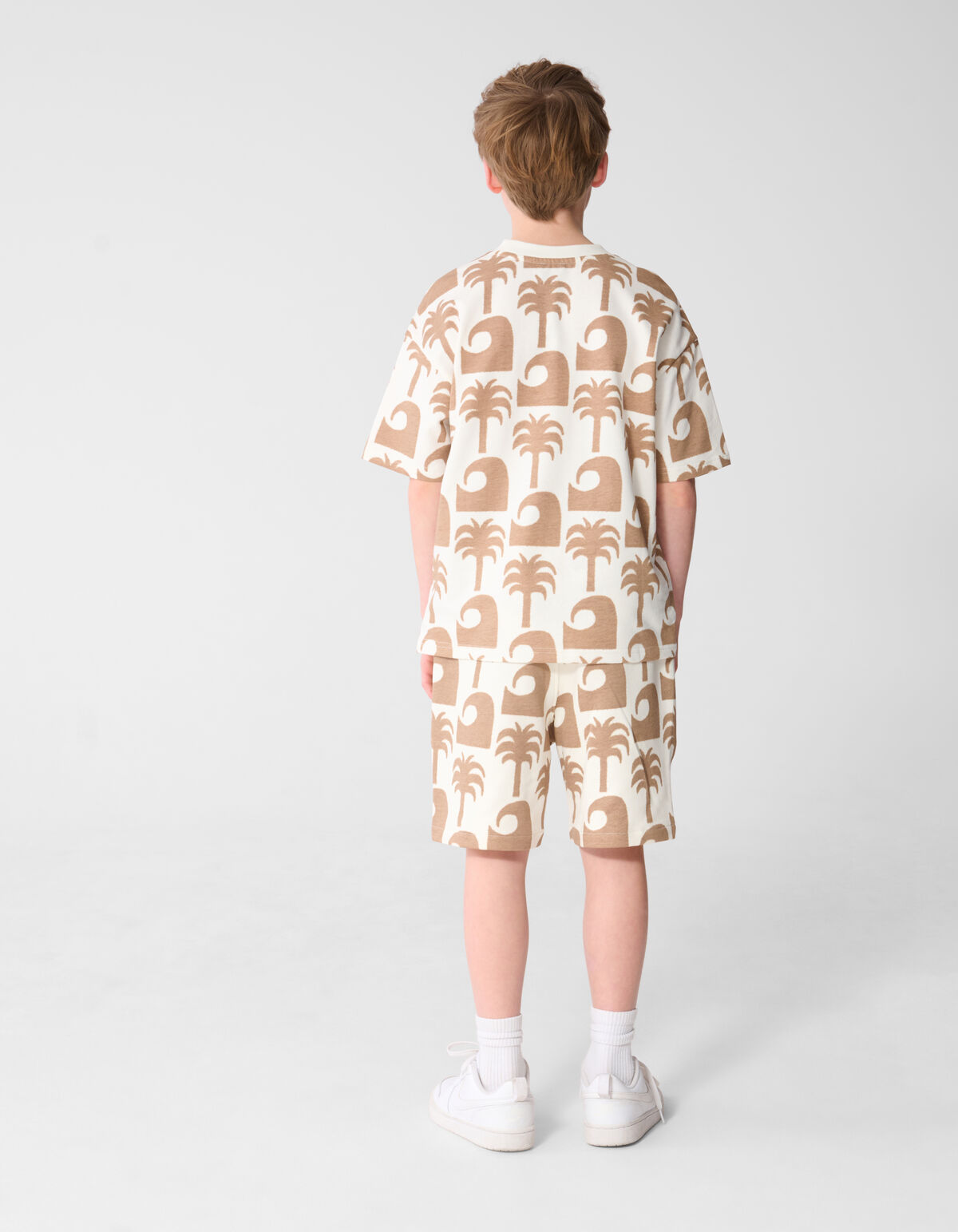 Tropic Vibes Artwork T-Shirt in gebrochenem Wei&szlig; SHOEBY BOYS