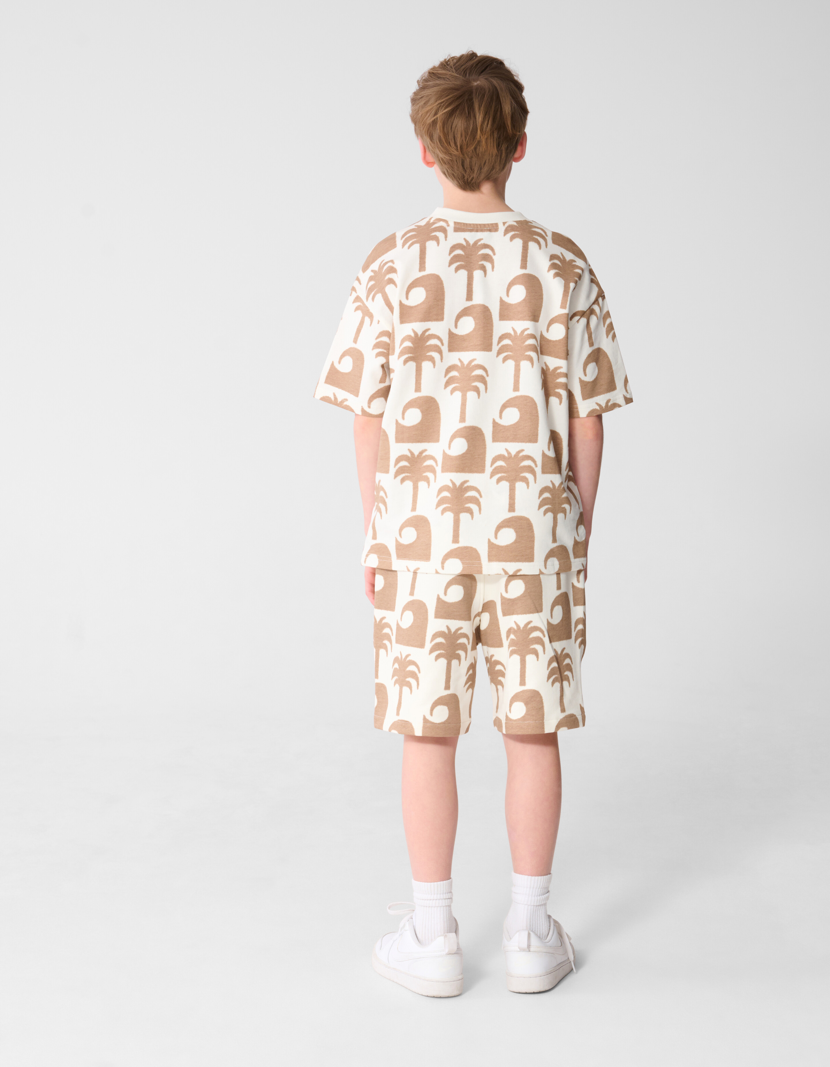 Tropic Vibes Artwork T-Shirt in gebrochenem Wei&szlig; SHOEBY BOYS