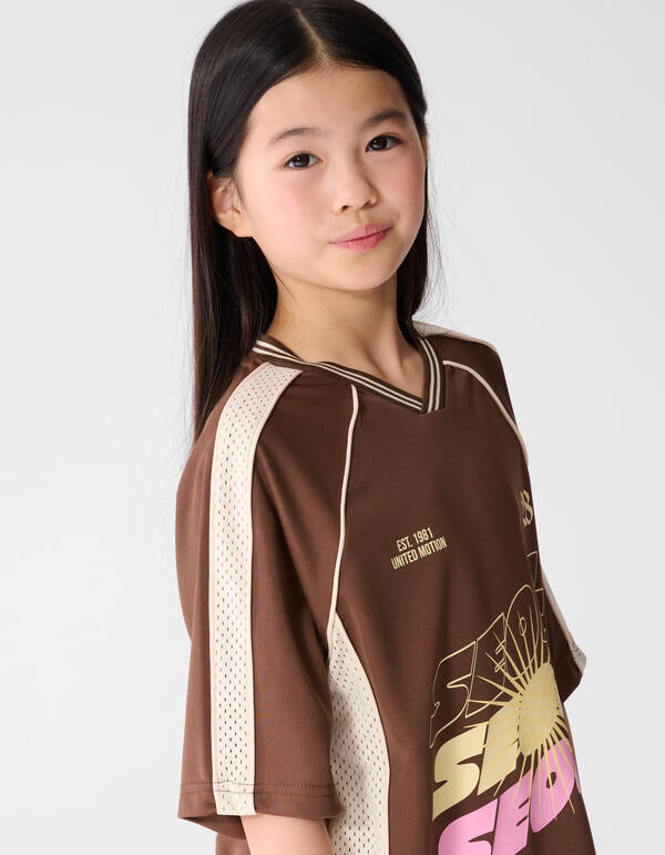 Seoul Baseball T-Shirt Braun SHOEBY GIRLS