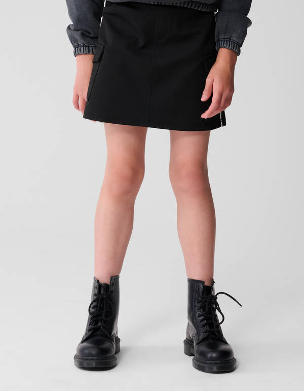 Sportlicher Cargo-Minirock Schwarz SHOEBY GIRLS