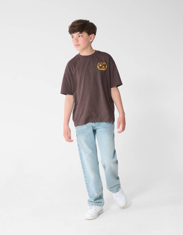 Copenhagen Artwork T-shirt Donkerbruin SHOEBY BOYS