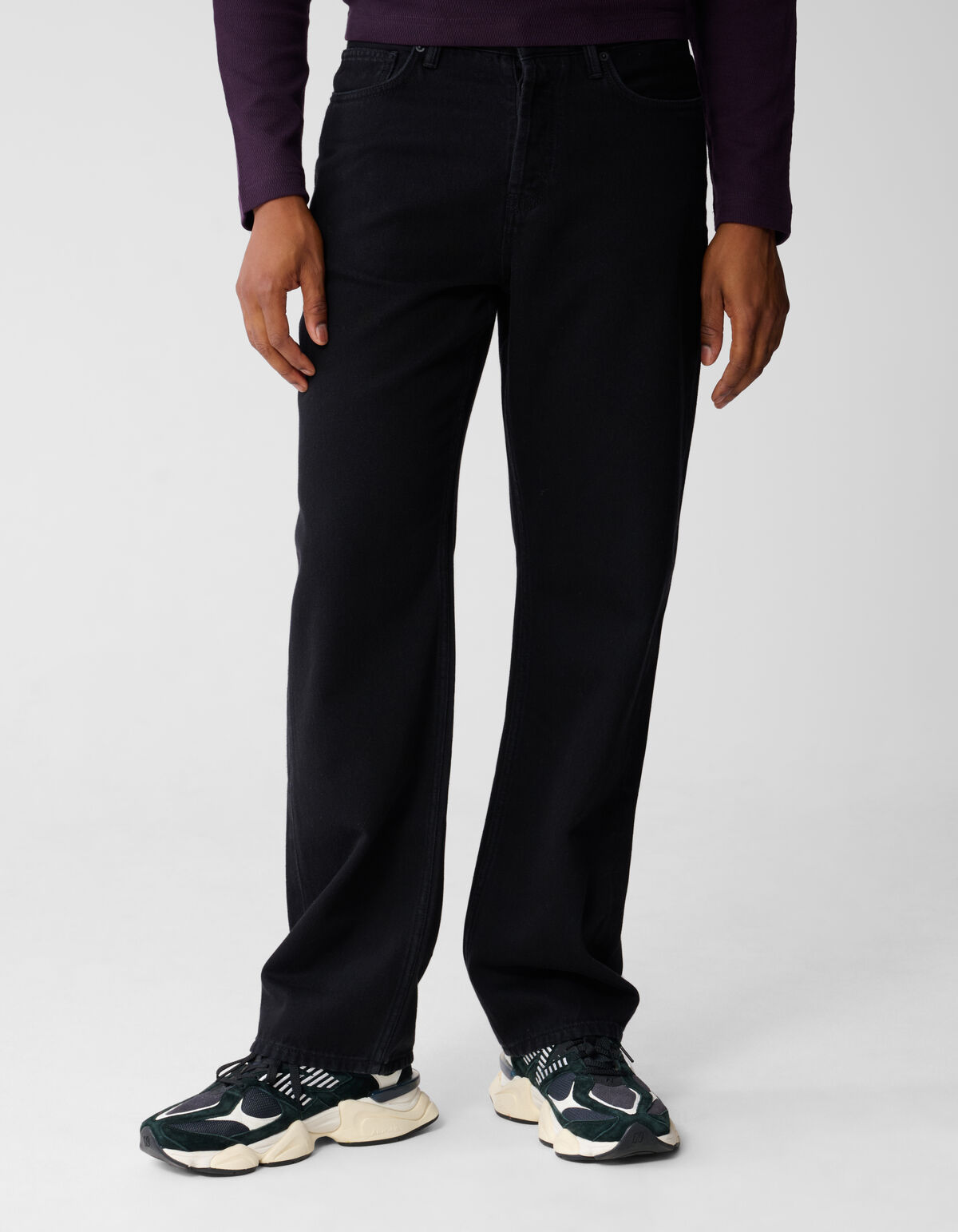 Relaxed Fit Jeans Washed Schwarz SHOEBY MEN