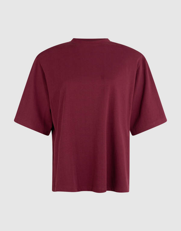 Split-T-Shirt Dunkelrot SHOEBY WOMEN