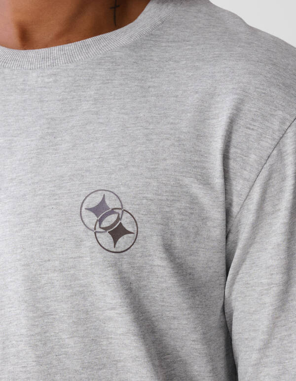 Diagonal-T-Shirt Hellgrau SHOEBY MEN