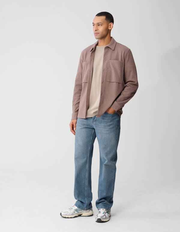 Strukturiertes Overshirt Hellbraun SHOEBY MEN