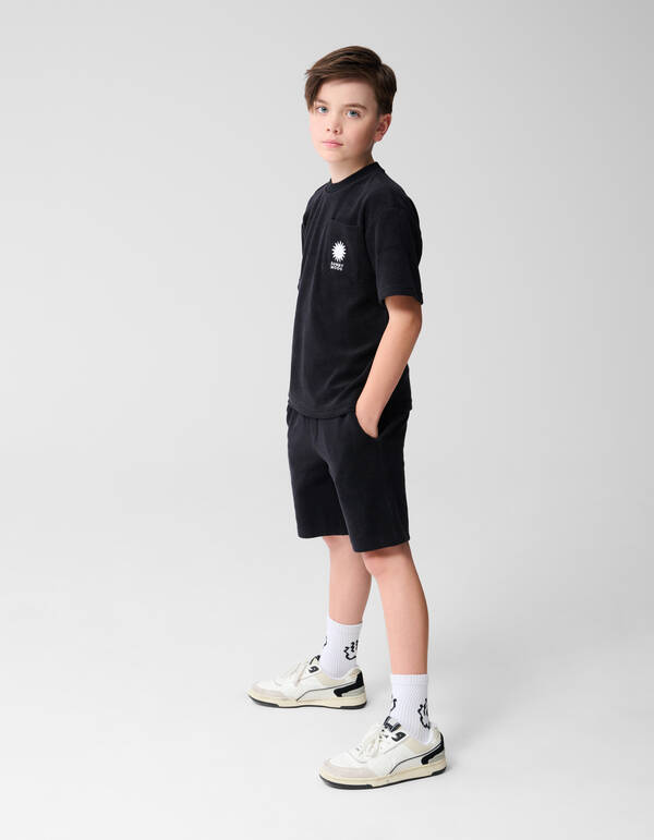 Towling T-shirt Schwarz SHOEBY BOYS