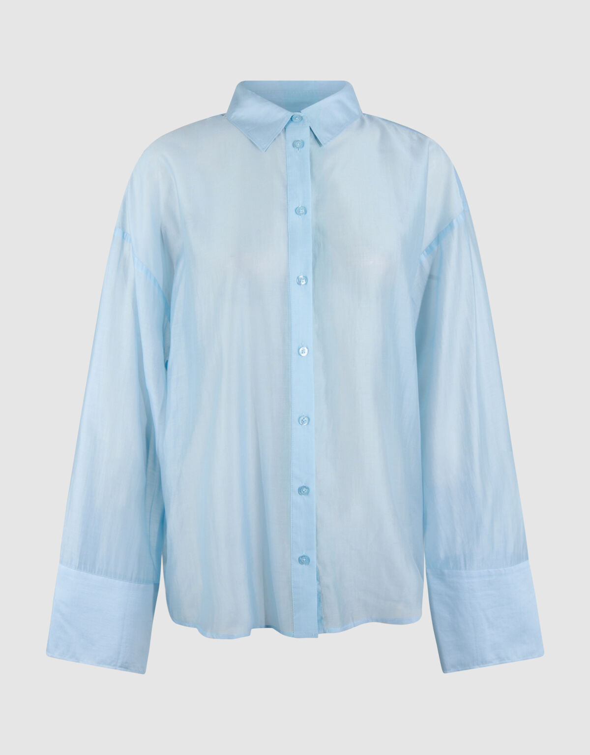 Transparente Oversized-Bluse Hellblau SHOEBY WOMEN