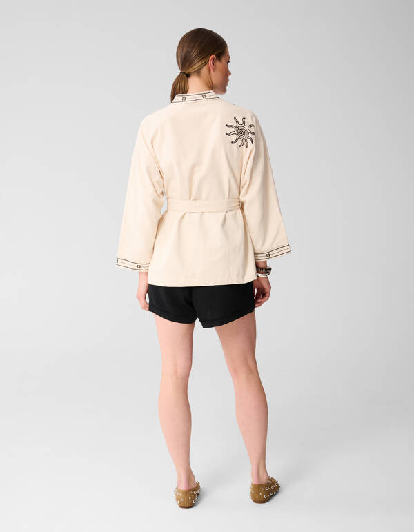 Artwork Kimono Jacke Off White SHOEBY WOMEN