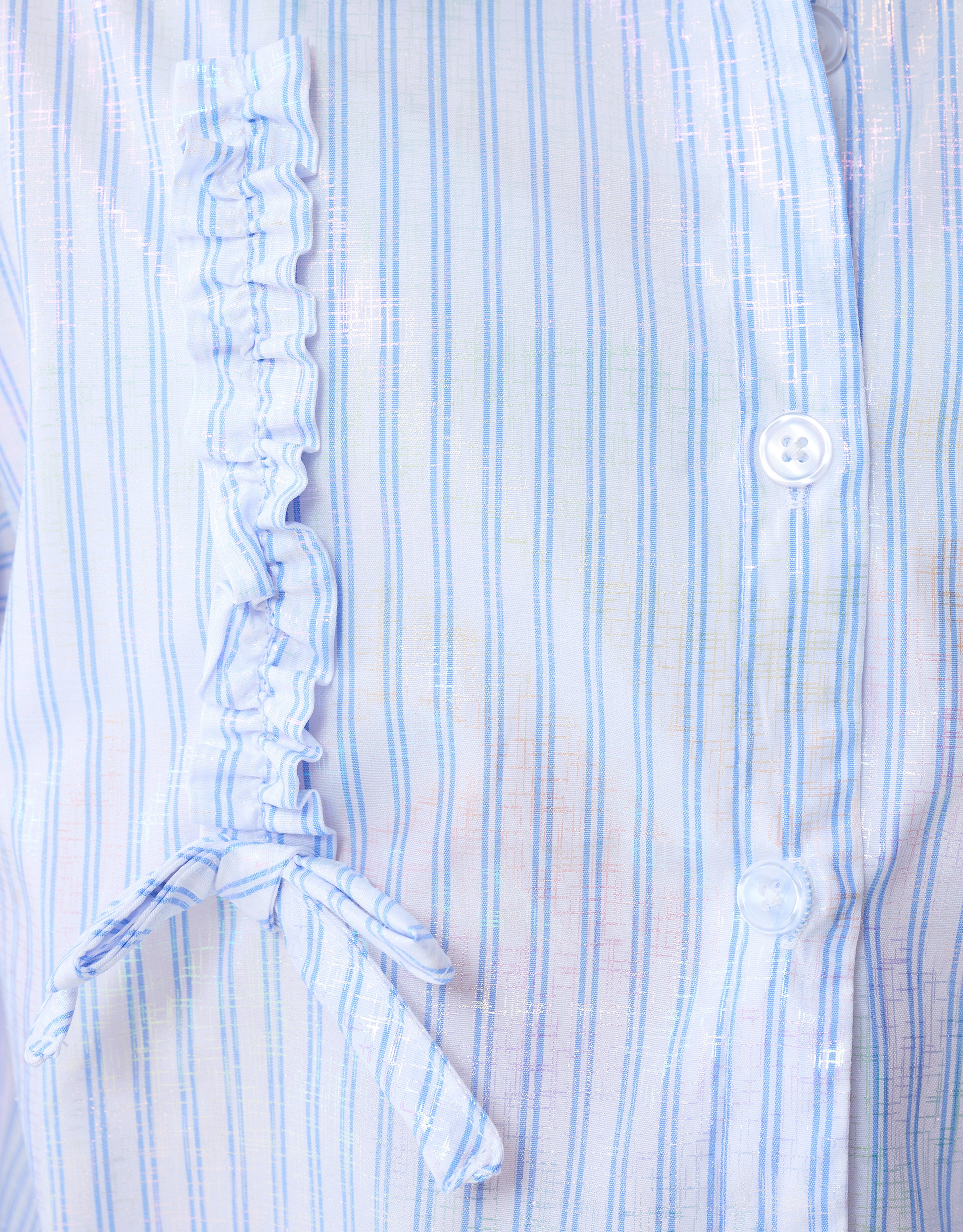 Gl&auml;nzende Nadelstreifenbluse Hellblau SHOEBY GIRLS