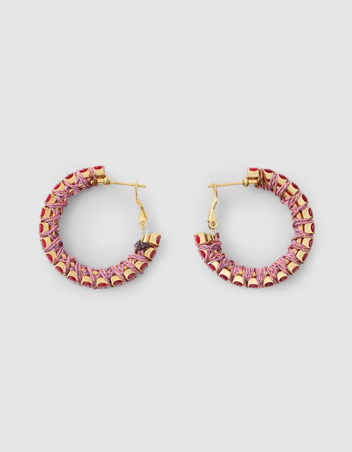 Strass-Creolen Gold/Rot SHOEBY ACCESSOIRES