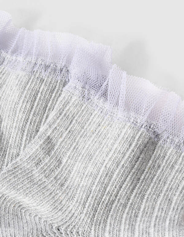 Ruffle-Socken Grau SHOEBY ACCESSOIRES