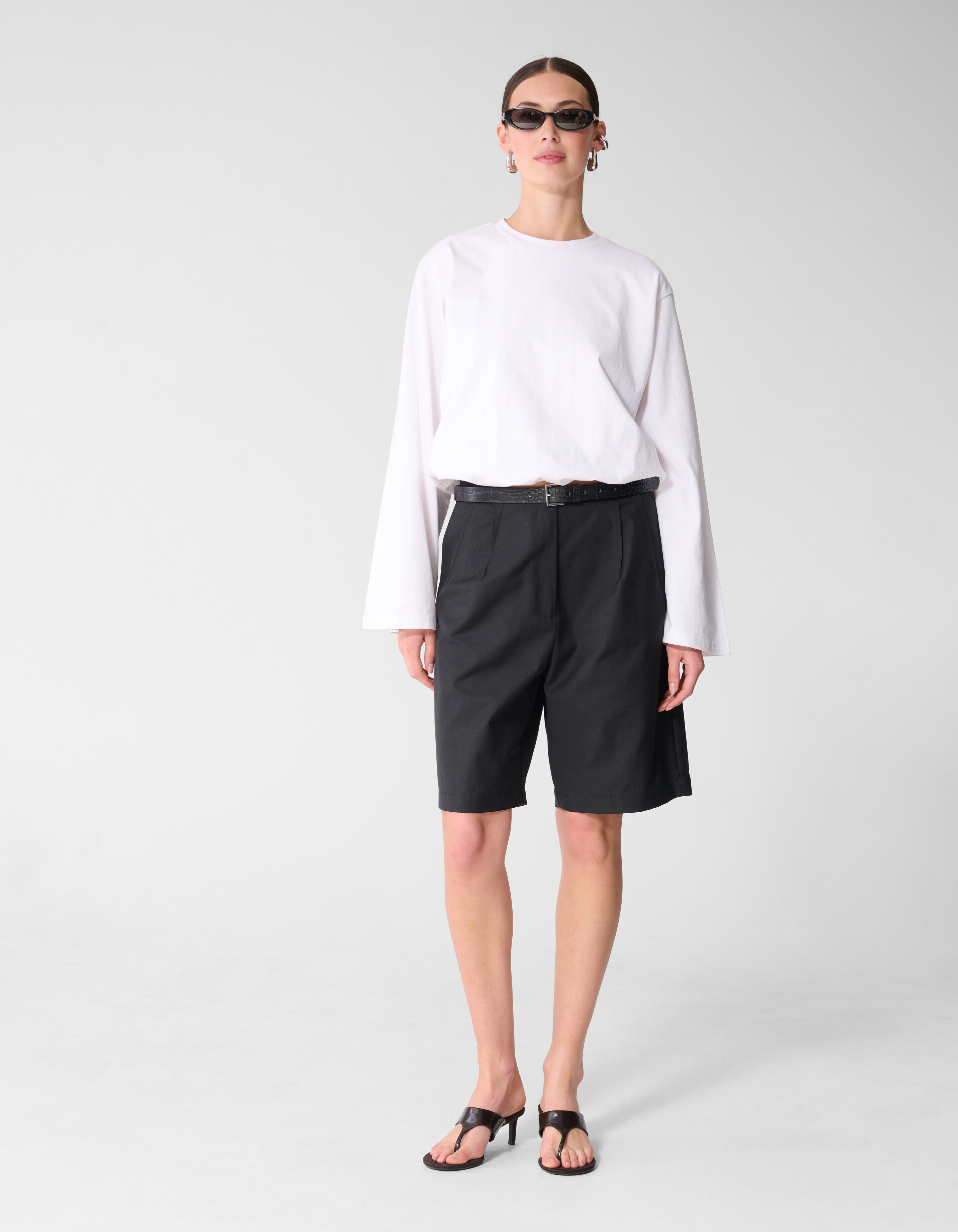 Wei&szlig;es Ballon-Langarmshirt SHOEBY WOMEN
