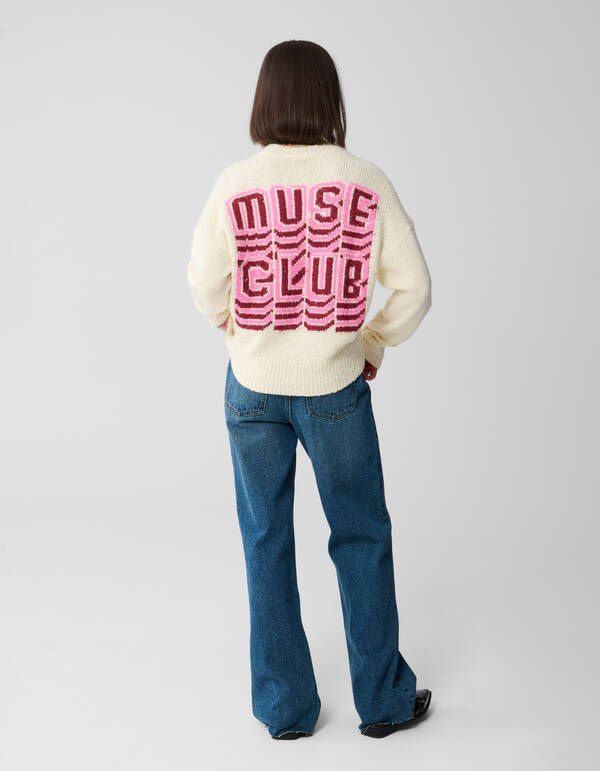 Muse Club Artwork Pullover Gebrochen Wei&szlig; SHOEBY WOMEN