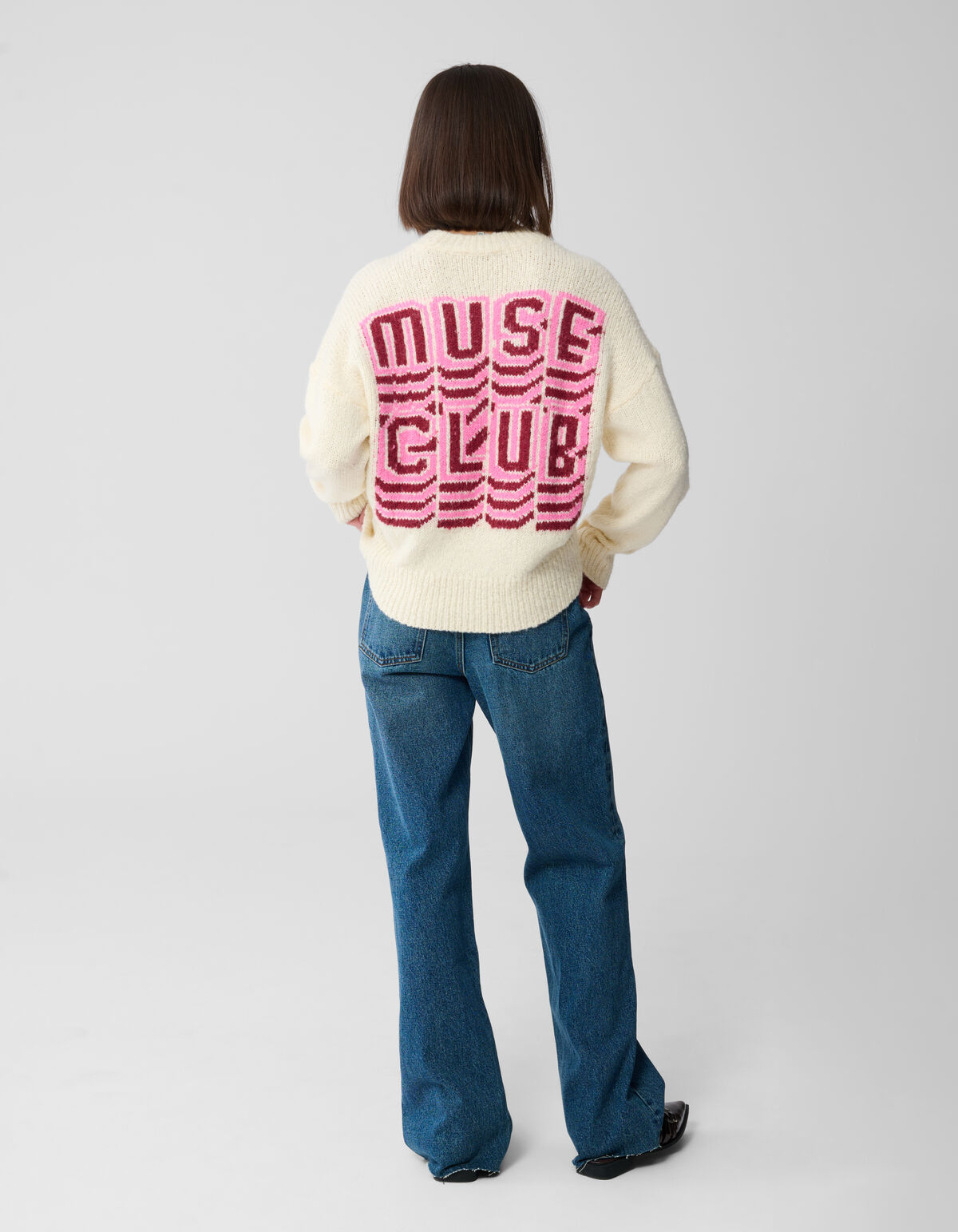 Muse Club Artwork Pullover Gebrochen Wei&szlig; SHOEBY WOMEN