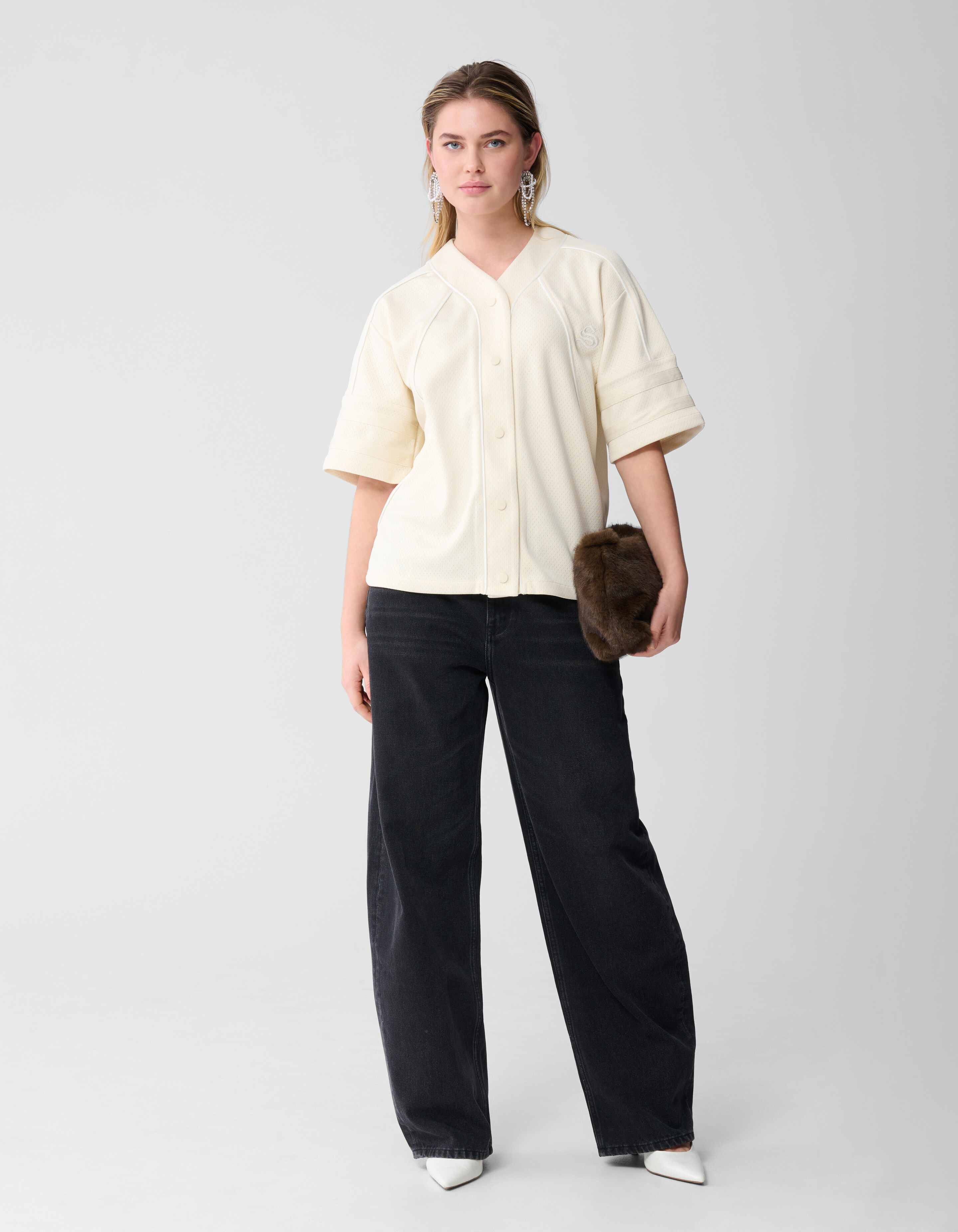 Mesh Rohr Jack Gebrochen Wei&szlig; SHOEBY WOMEN