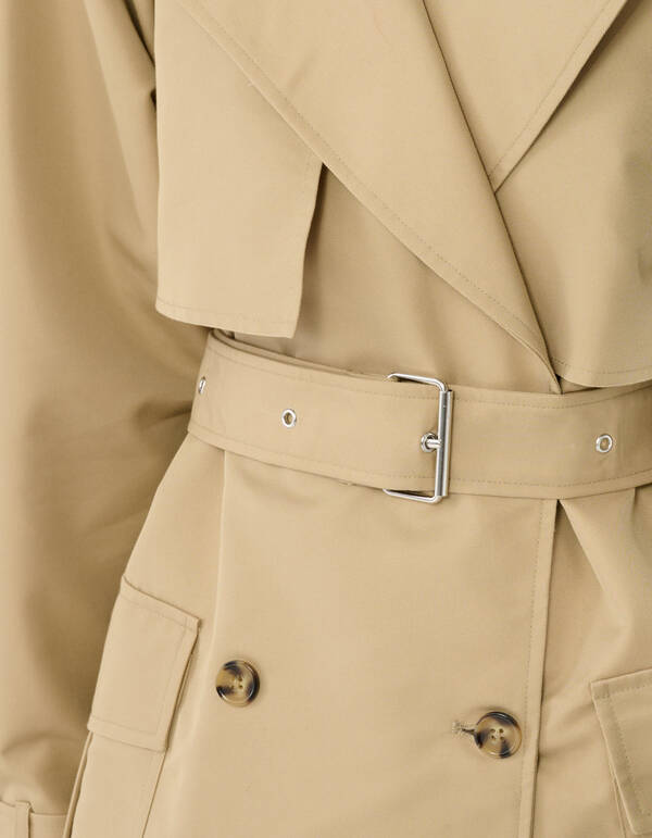 &Uuml;bergro&szlig;er Trenchcoat Zand von Lonneke SHOEBY WOMEN