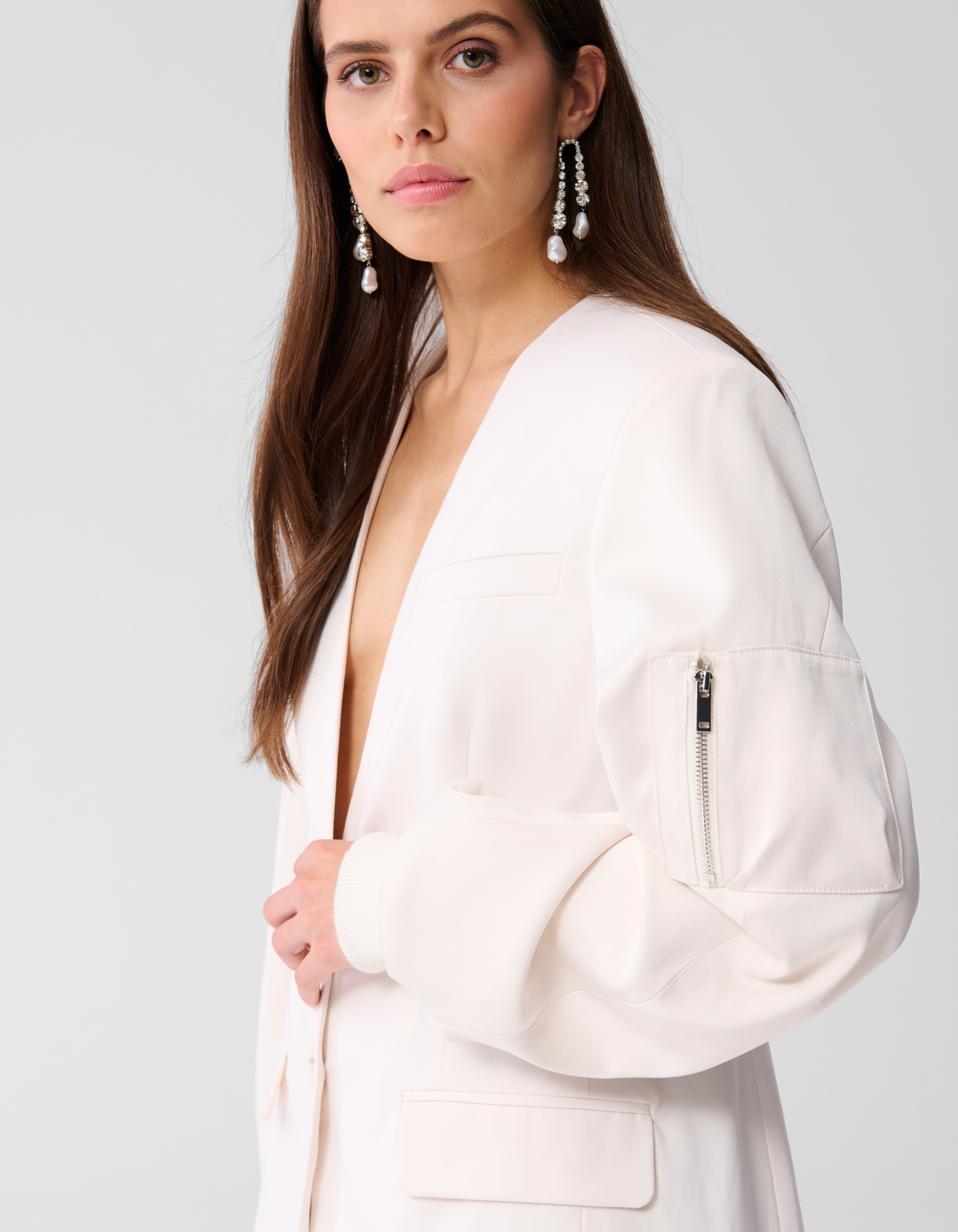 Bomber Sleeve Blazer Gebroken Wit SHOEBY WOMEN