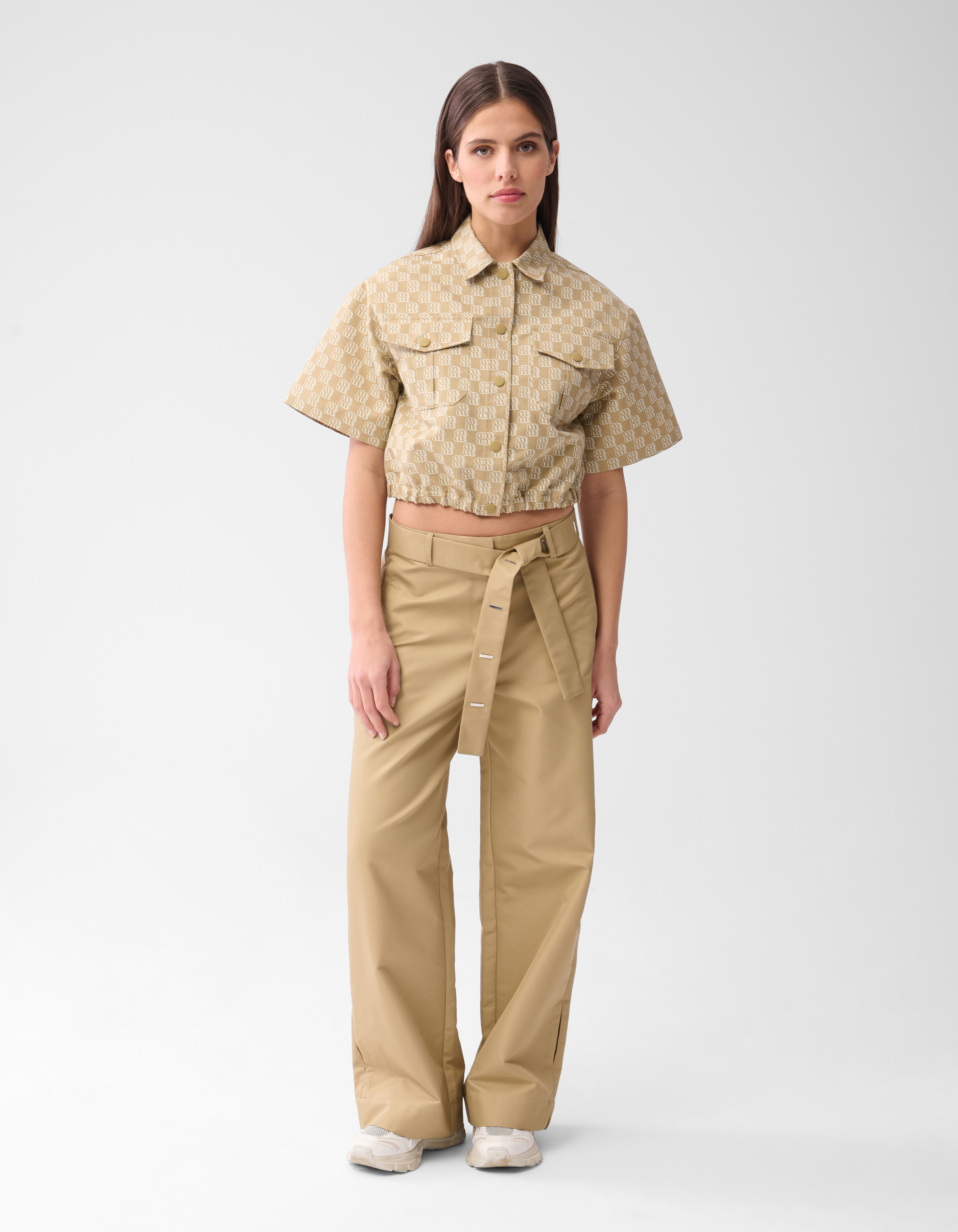 Cropped Printed Blouse Sand von Mieke SHOEBY WOMEN