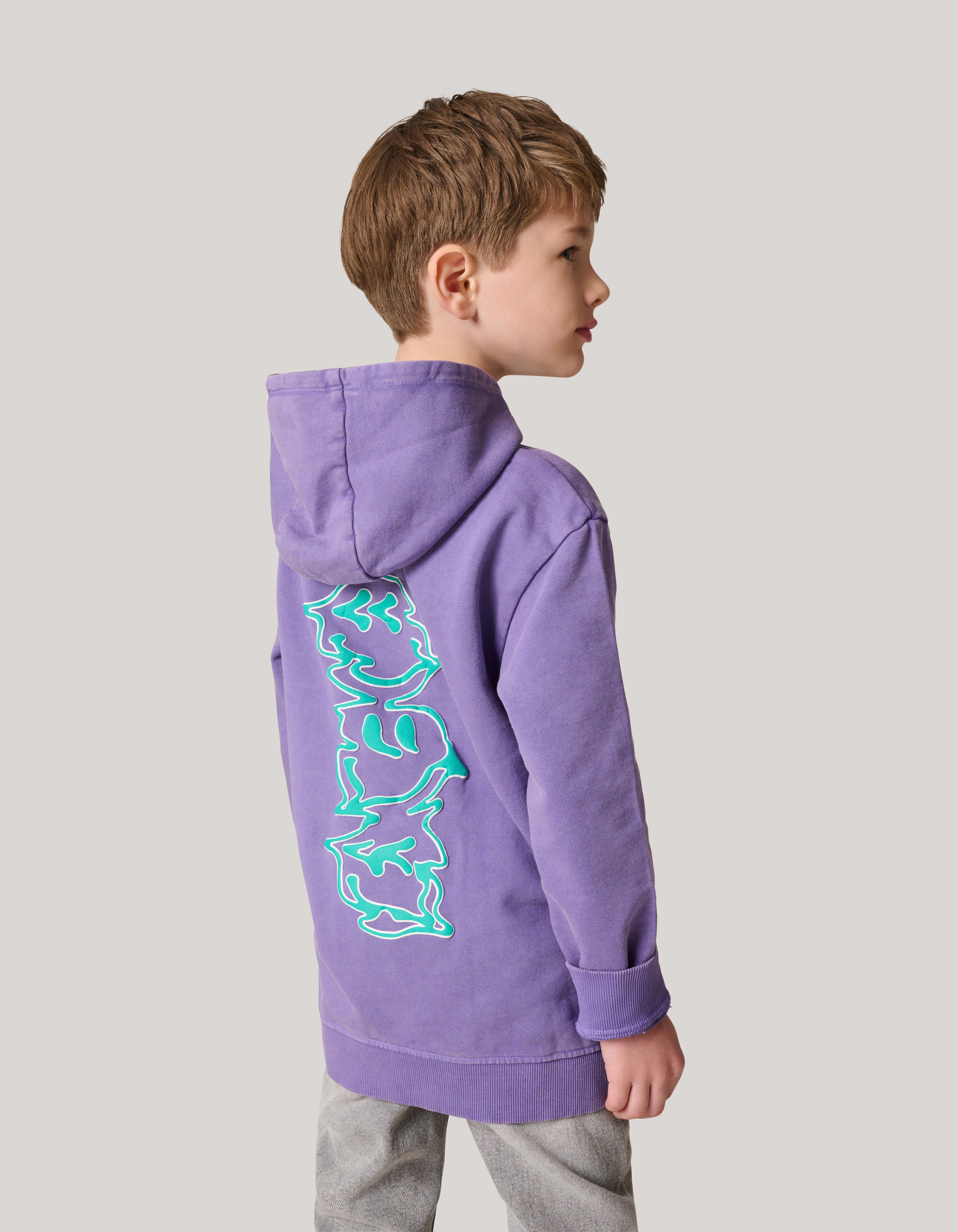 Gewascher Hoodie Lila SHOEBY BOYS