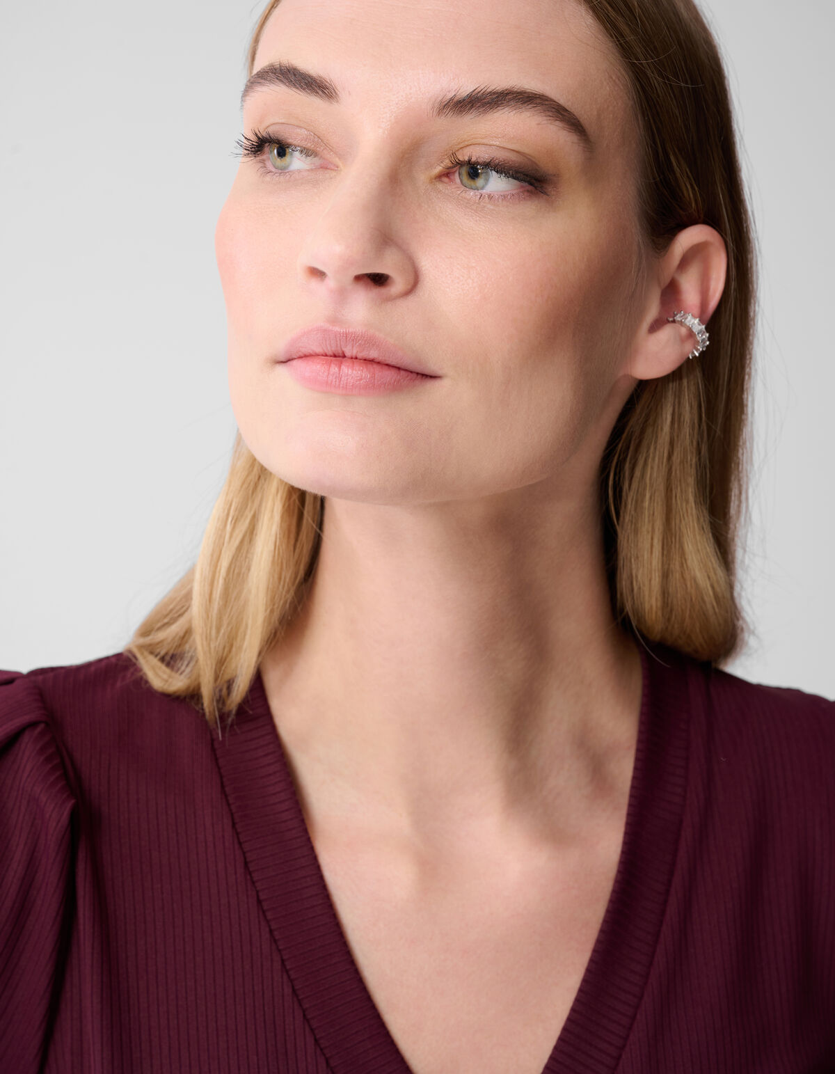 Rippstrick-Oberteil Dunkelrot SHOEBY WOMEN