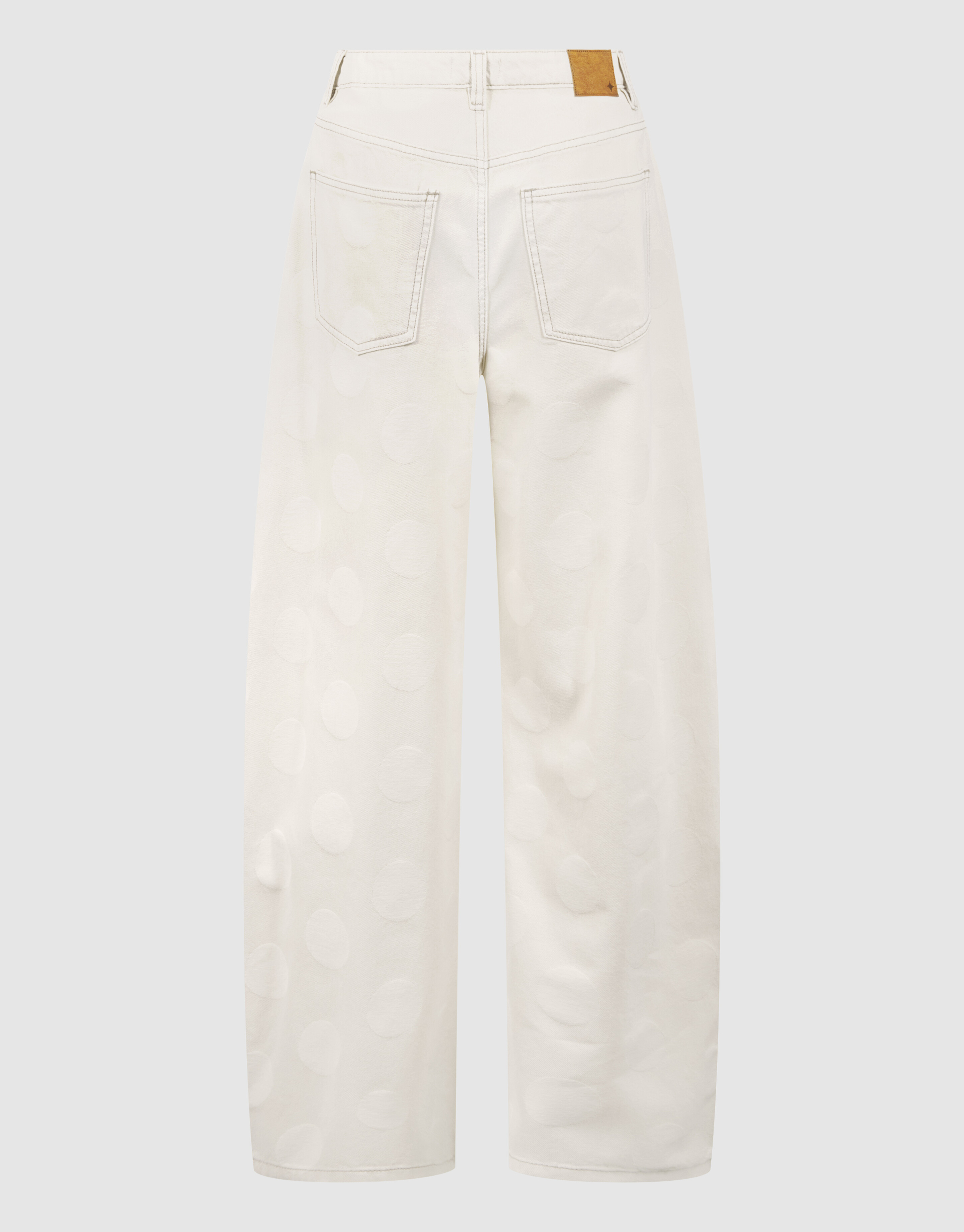Polkadot Baggy Fit Jeans Gebrochen Wei&szlig; SHOEBY WOMEN