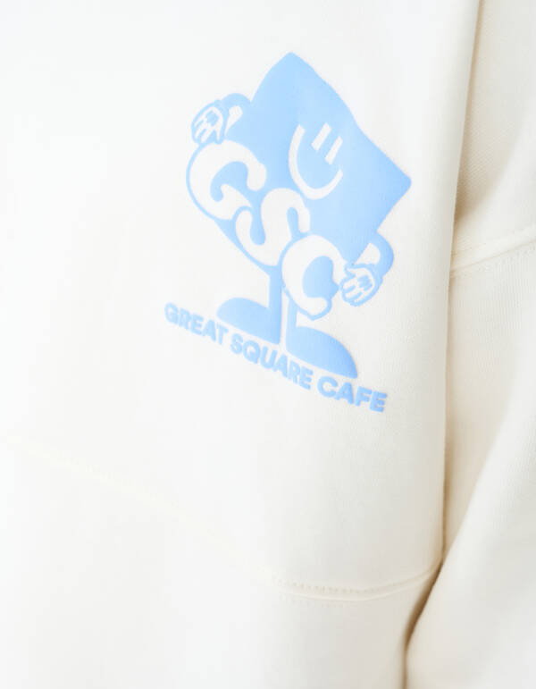 Caf&eacute; Artwork Pullover Gebrochen Wei&szlig; SHOEBY BOYS