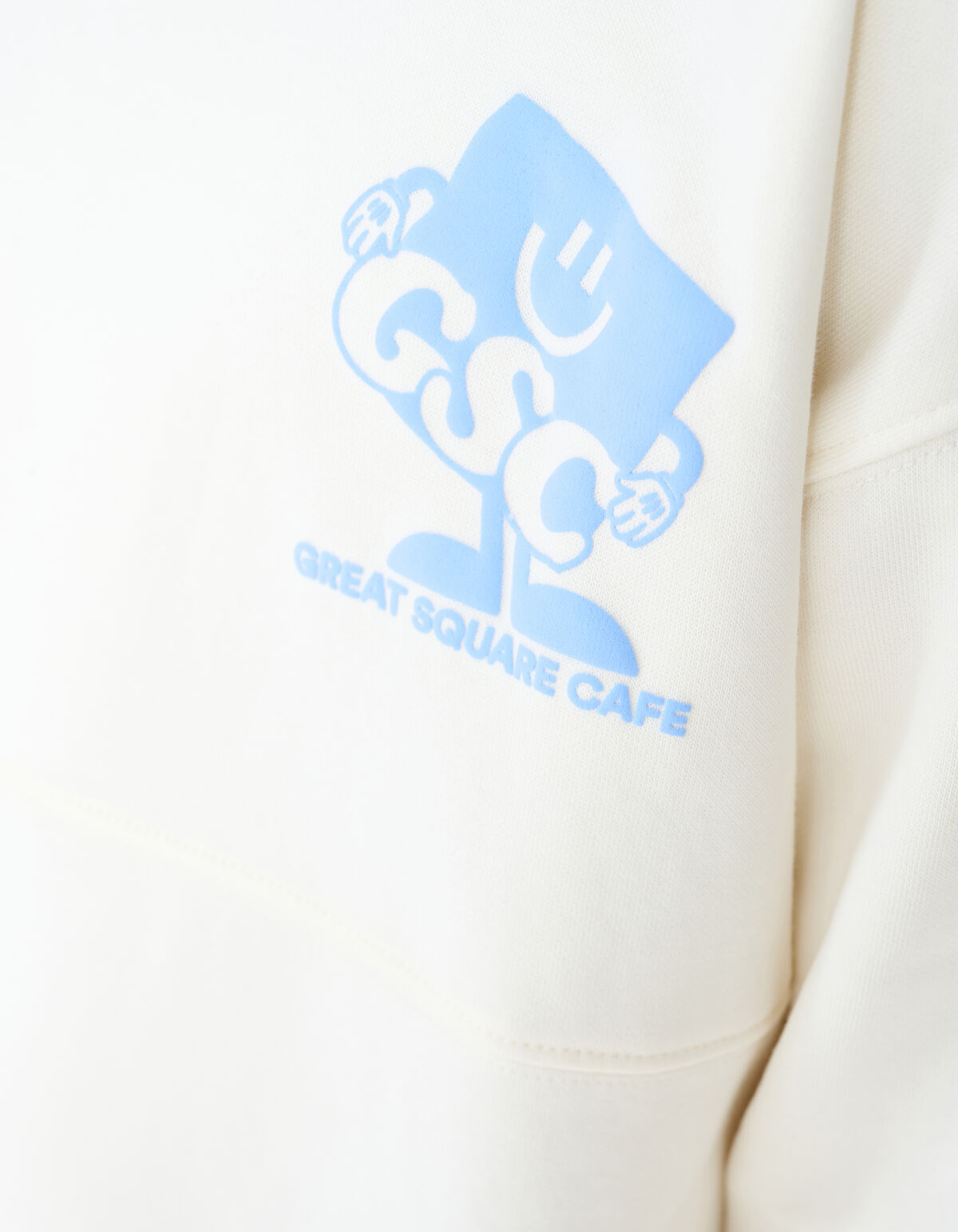 Caf&eacute; Artwork Pullover Gebrochen Wei&szlig; SHOEBY BOYS
