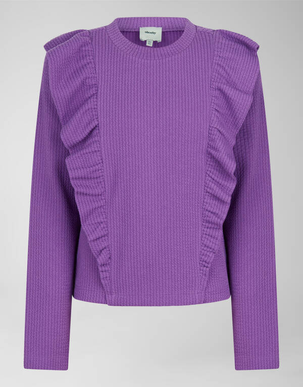 Kabel Ruffle Longsleeeve Top Lila SHOEBY GIRLS