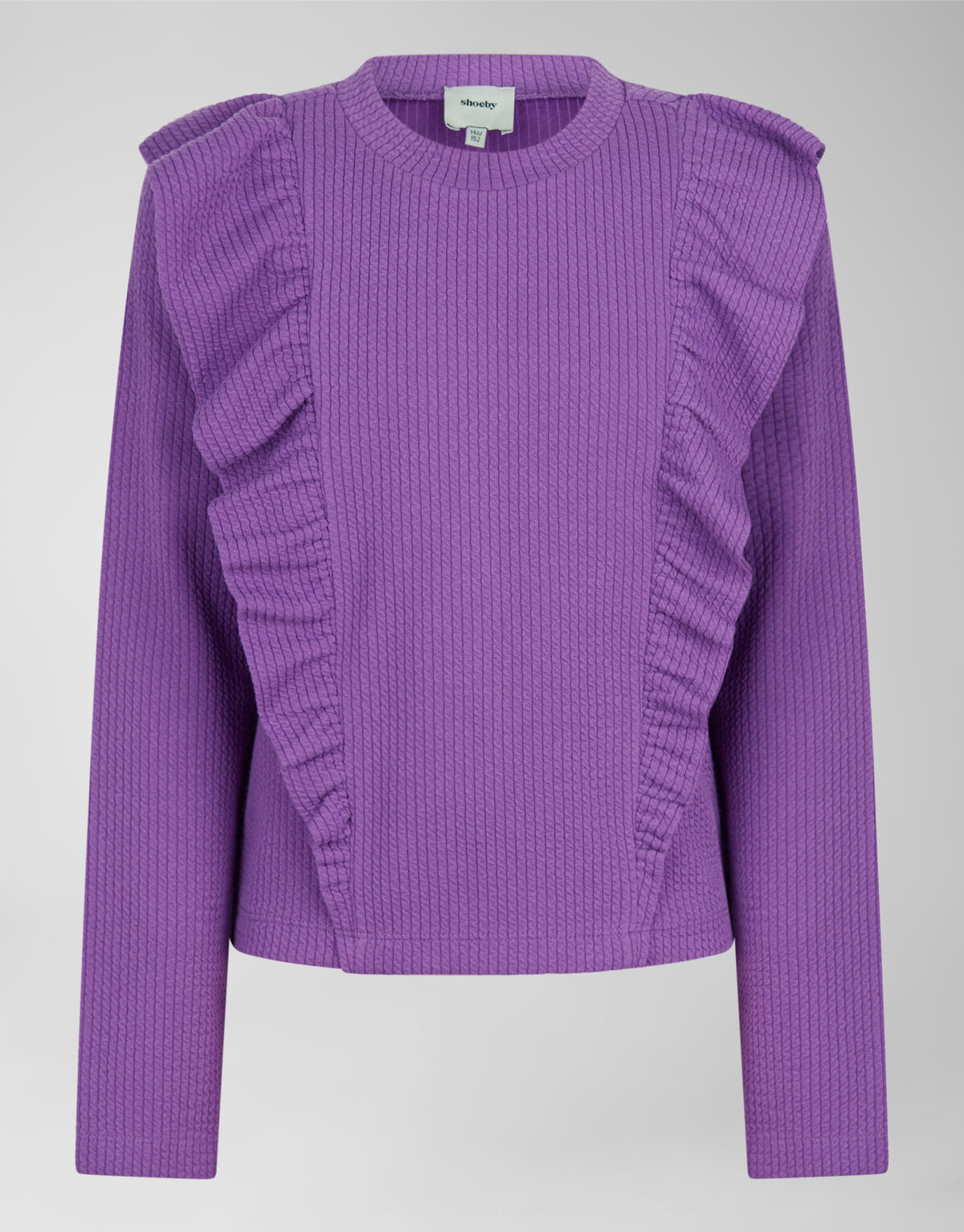 Kabel Ruffle Longsleeeve Top Lila SHOEBY GIRLS