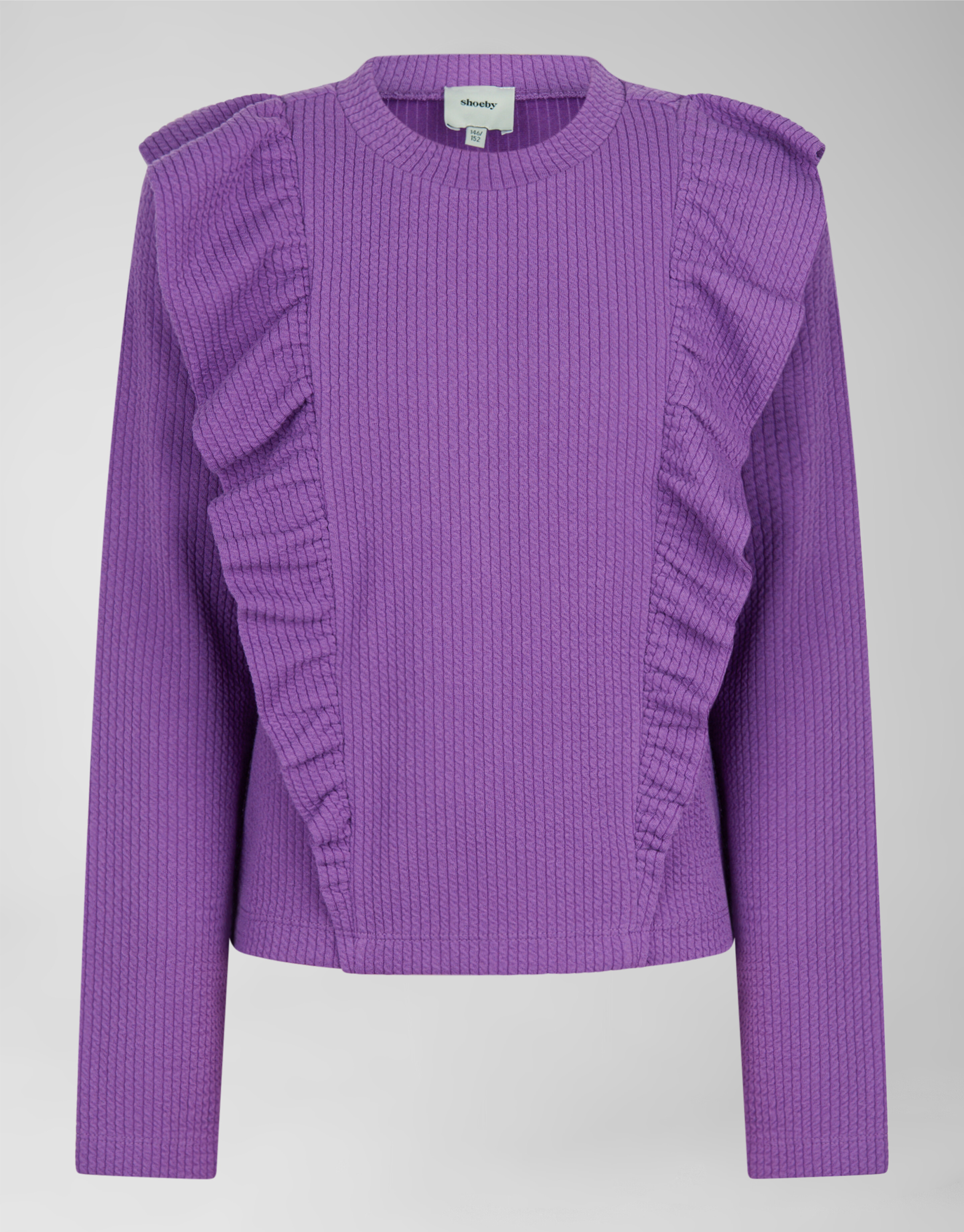 Kabel Ruffle Longsleeeve Top Lila SHOEBY GIRLS