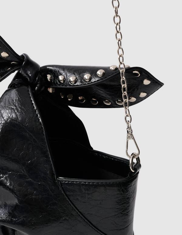 Schwarze Tasche mit Nieten SHOEBY ACCESSOIRES