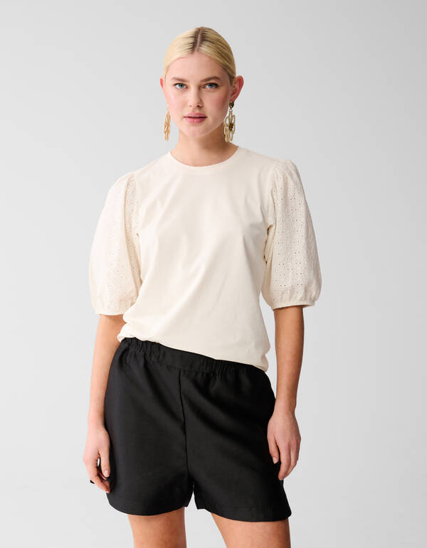 Besticktes Top Off White SHOEBY WOMEN