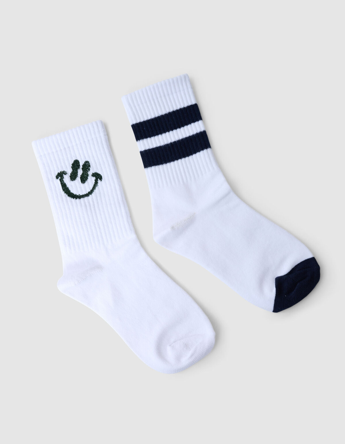 Gestreifte Socken Wei&szlig; SHOEBY ACCESSOIRES