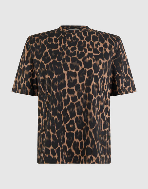 Leopard Padded T-Shirt Braun SHOEBY WOMEN