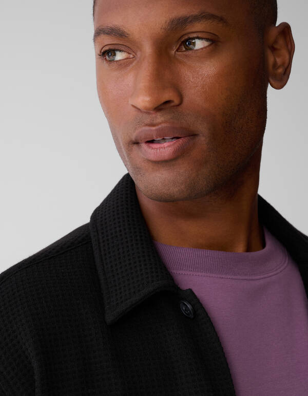 Waffle Overshirt Schwarz SHOEBY MEN