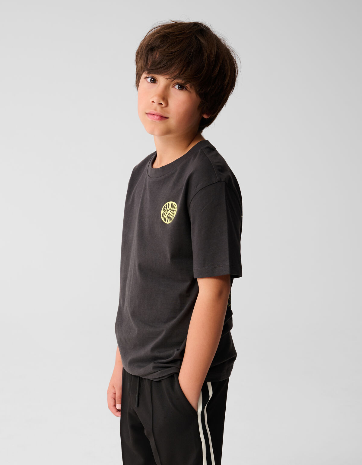 Aloha Artwork T-shirt Dunkelgrau SHOEBY BOYS