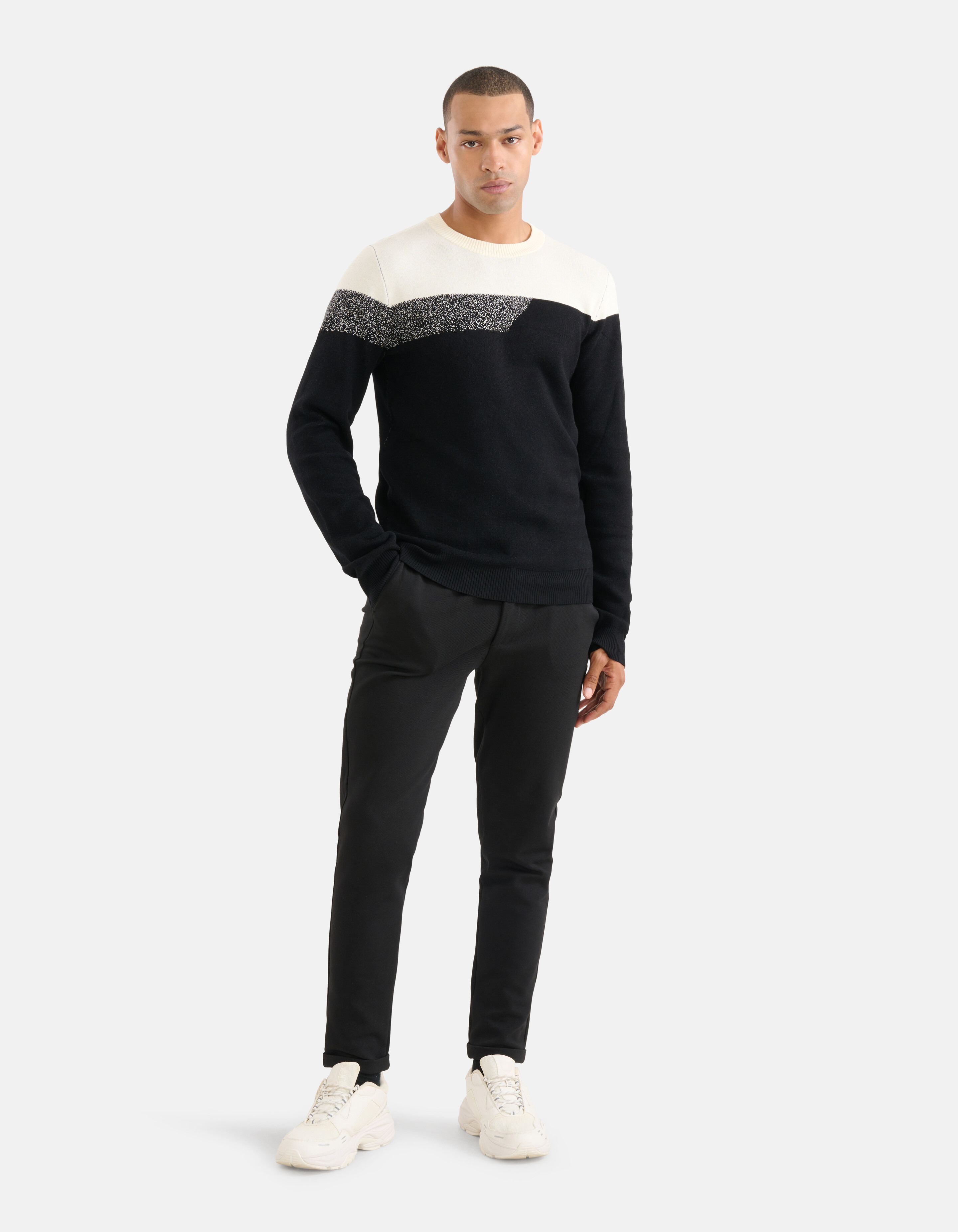 Colorblock Pullover Schwarz SHOEBY MEN