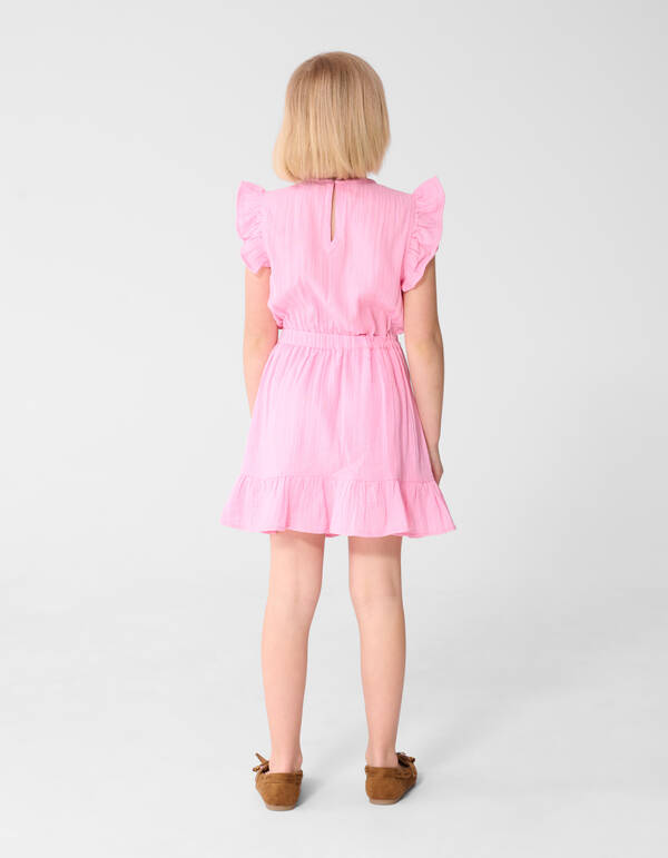 Erdbeerstickerei Mini Kleid Rosa SHOEBY GIRLS