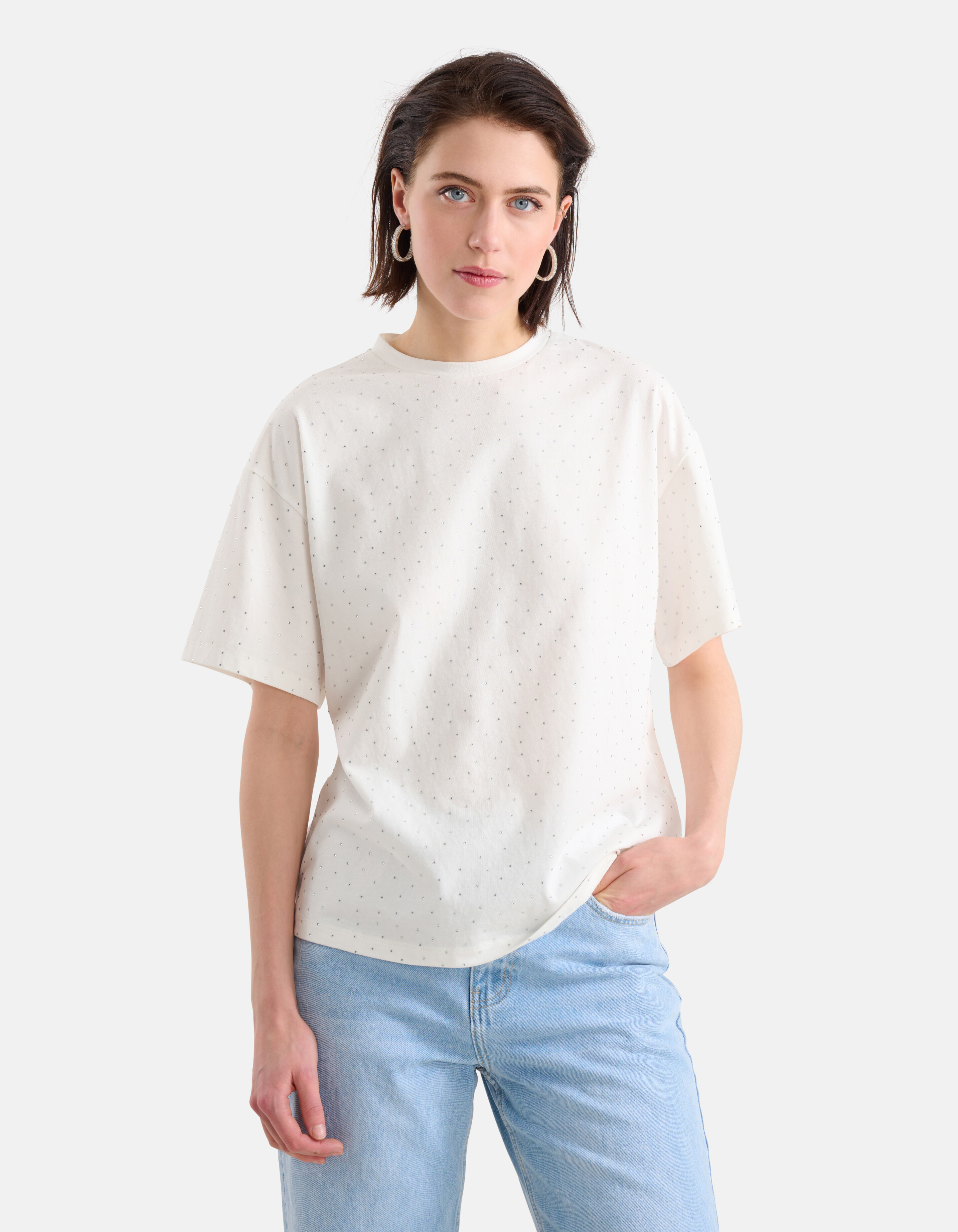 Strass-T-Shirt Off White SHOEBY WOMEN