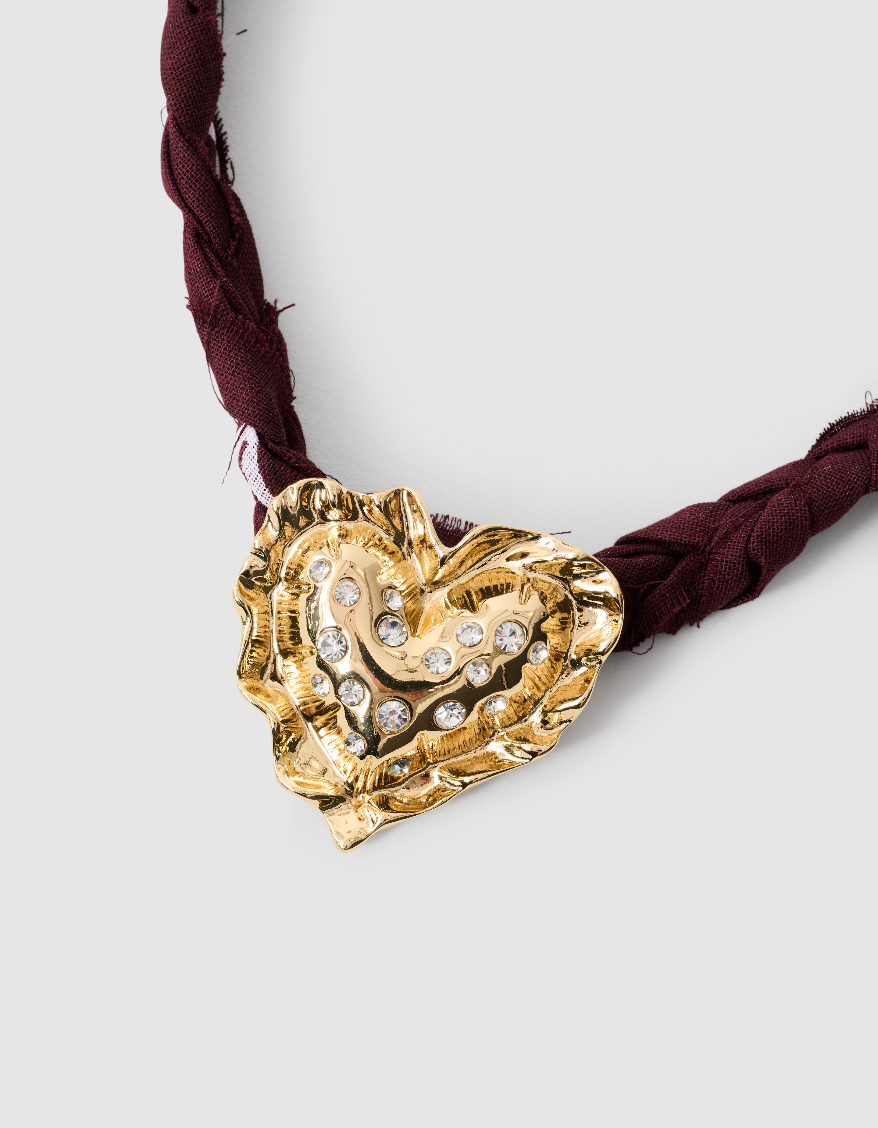 Bandana Puffed Heart Halskette Braun SHOEBY ACCESSOIRES