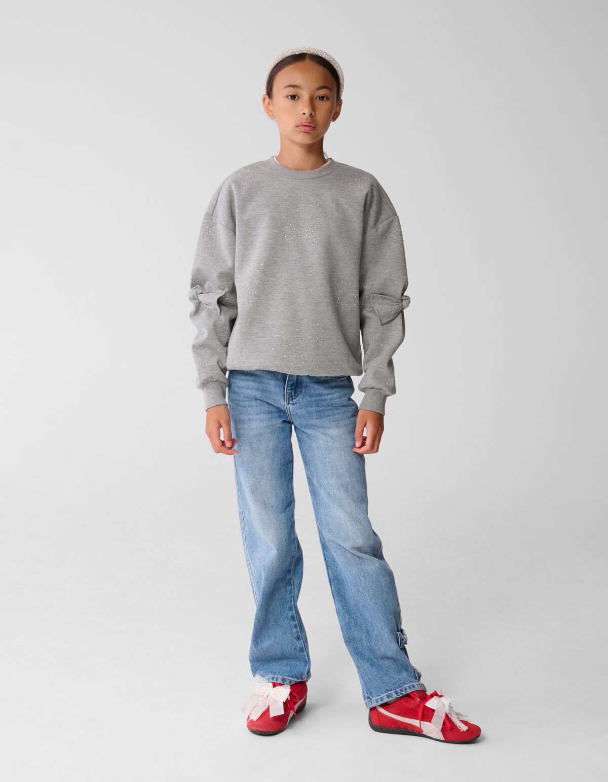 Übergroßer Strickpullover Grau SHOEBY GIRLS