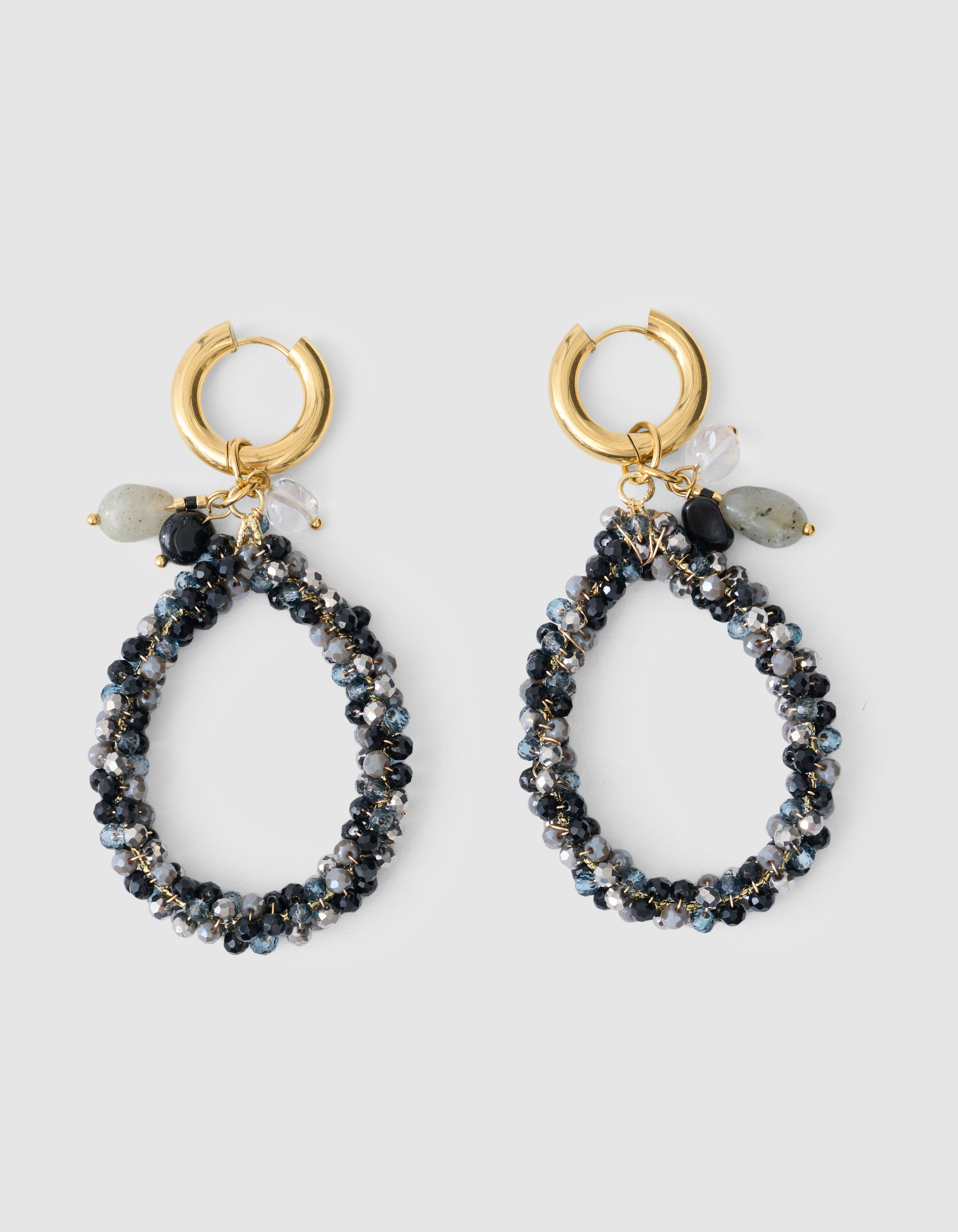 Perlenohrringe Schwarz SHOEBY ACCESSOIRES
