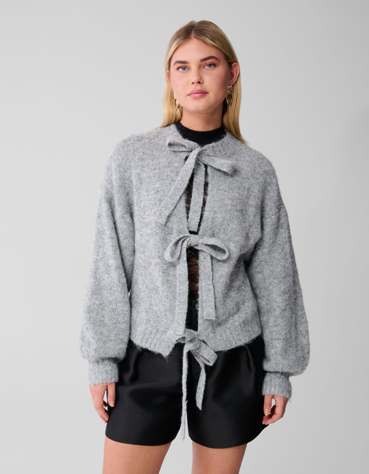 Zweiweg-Streifenweste Lichtgrau SHOEBY WOMEN