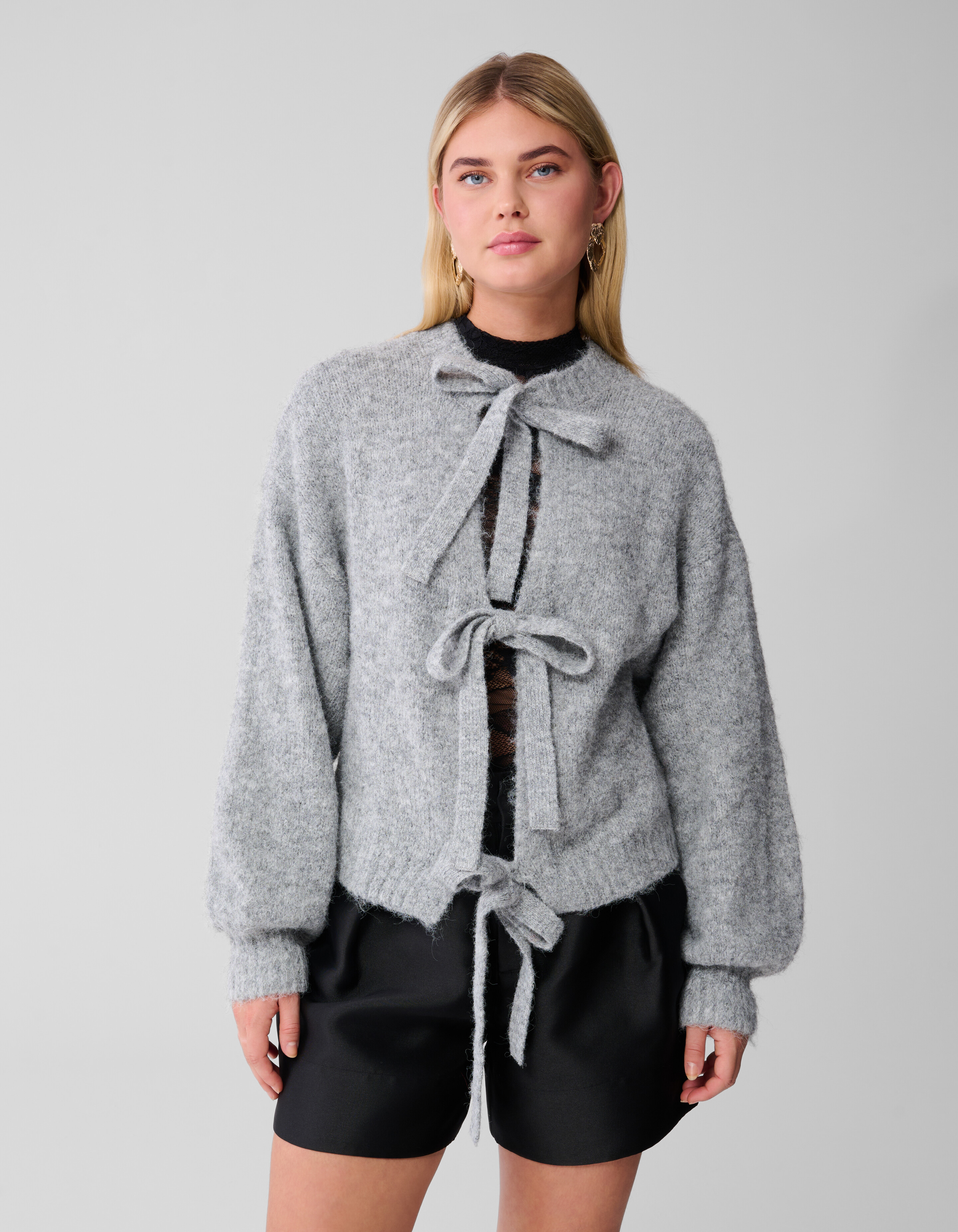 Zweiweg-Streifenweste Lichtgrau SHOEBY WOMEN