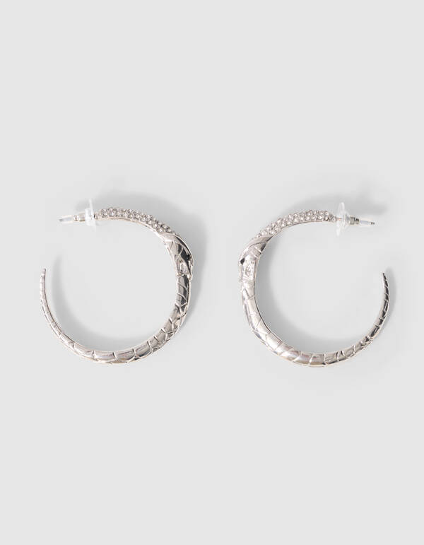 Schlangen-Creolen aus Silber SHOEBY ACCESSOIRES
