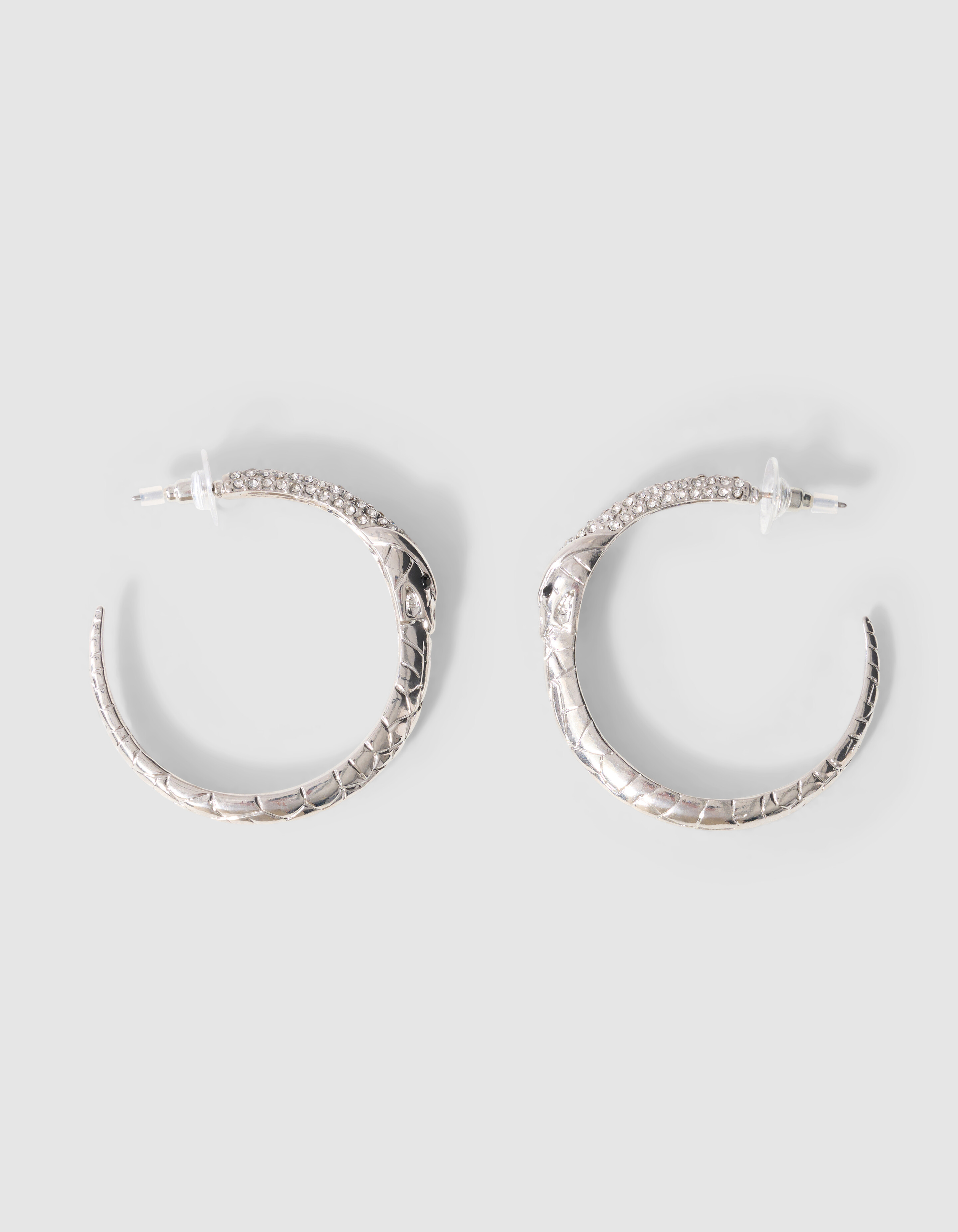 Schlangen-Creolen aus Silber SHOEBY ACCESSOIRES
